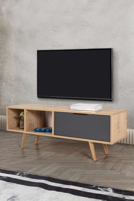 Hanah Home Venüs 3341 Soporte para TV Roble Zafiro y Antracita